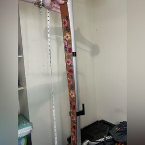 Floral Embroidered Tan Belt
